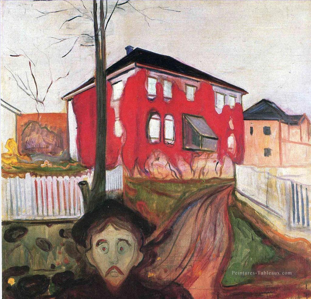 liane rouge de virginie 1900 Edvard Munch Expressionism Peintures à l'huile